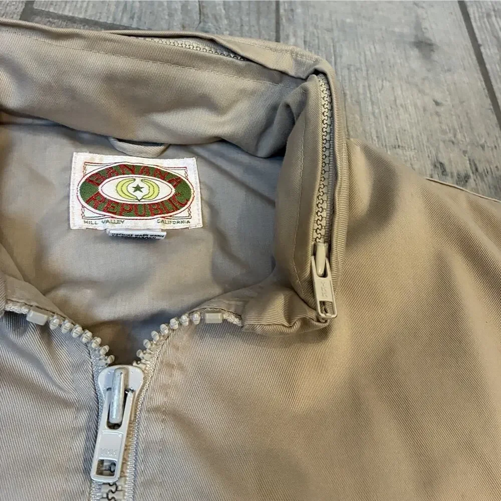 Vintage 80s Banana Republic Mill Valley Tag Bush Vest Large Hooded Safari